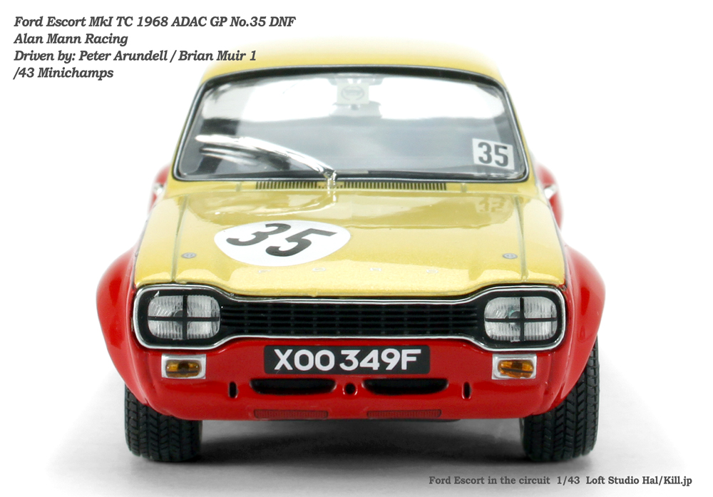 Ford Escort MkI TC 1968 ADAC GP No.35 DNF Alan Mann Racing Driven by: Peter Arundell / Brian Muir 1/43 Minichamps